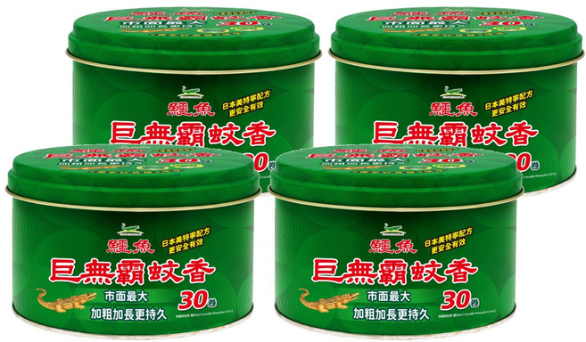 鱷魚 蚊香 優 30卷, 577.5g, 4罐