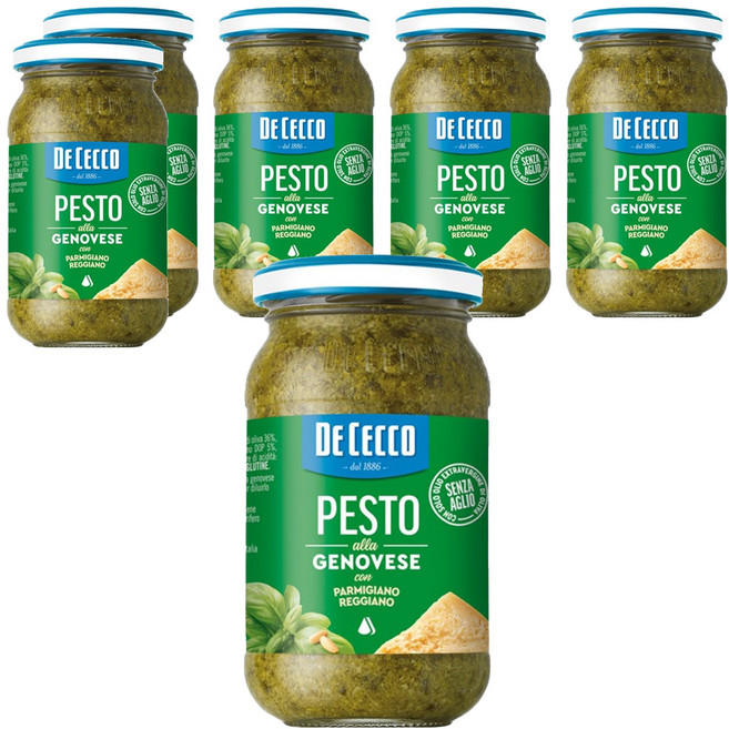 DE CECCO 得科 羅勒青醬, 190g, 6罐