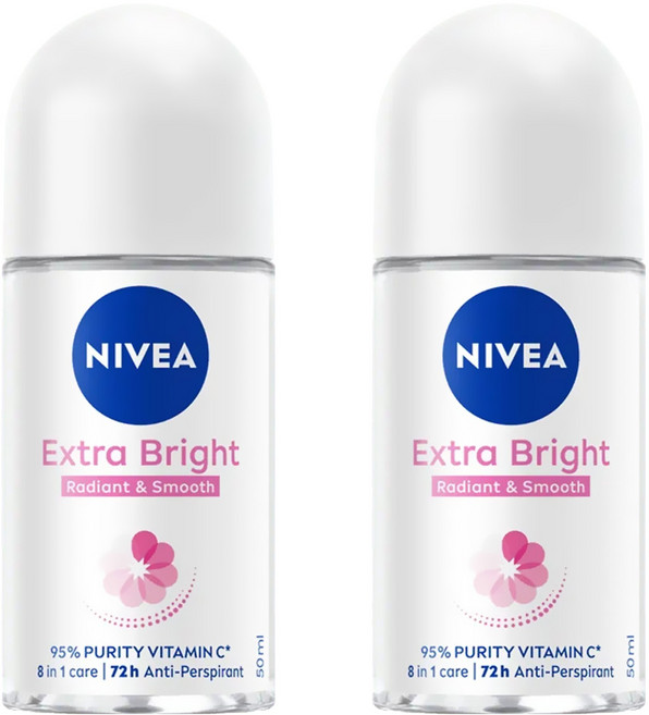 NIVEA 妮維雅 止汗爽身乳液 美白系列, 50ml, 2瓶