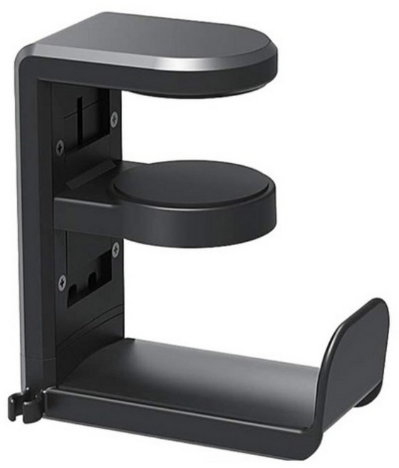 오르네아 다용도 360도 회전형 책상 헤드폰 거치대, 블랙, 1개