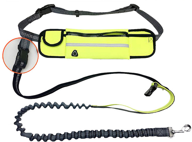 에코벨 강아지 산책용 런닝밸트, 옐로우, 1개