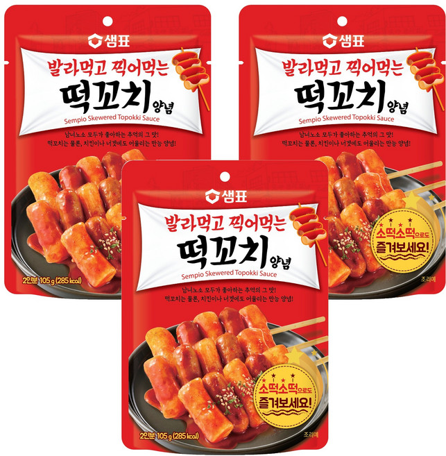 샘표 발라먹고 찍어먹는 떡꼬치 양념, 105g, 3개