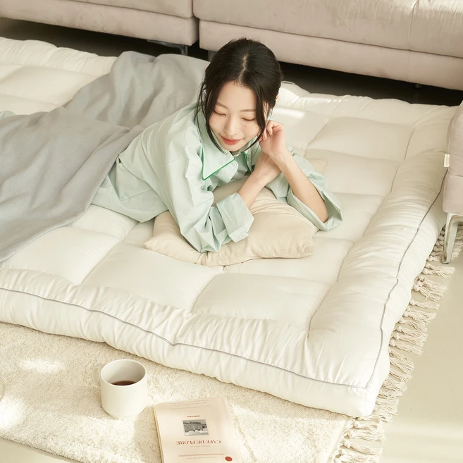 지누스 이불 토퍼, 베이지 - 쿠팡