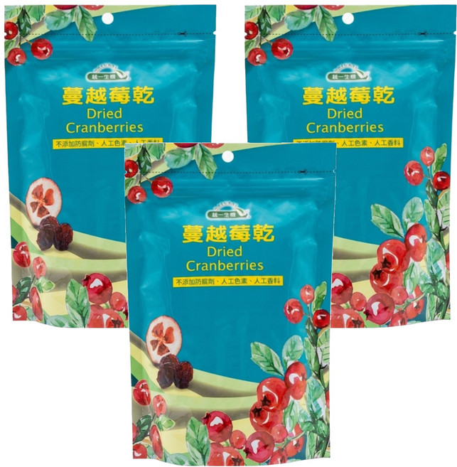 統一生機 蔓越莓乾, 250g, 3包