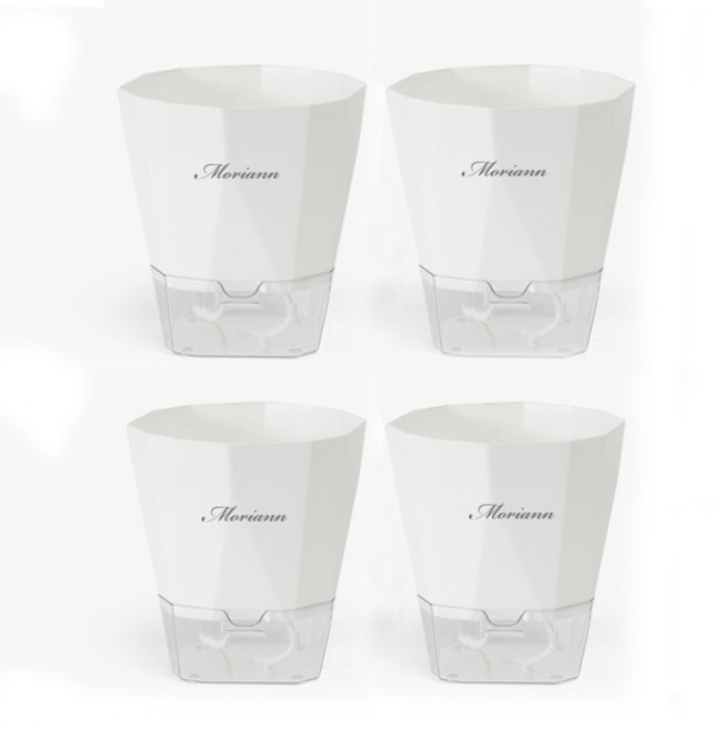 모리앤 다이아몬드 저면관수화분, 피아노화이트, 4개