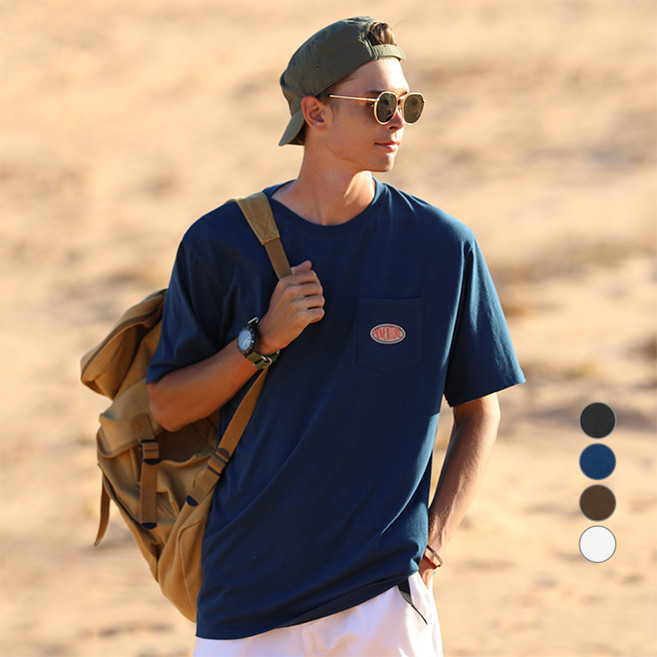 플루크 남여공용 통기성 어드벤쳐 트럭커 포켓 반팔 티셔츠 FST141