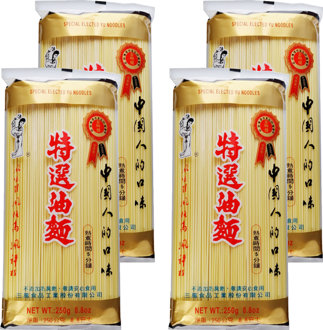 Shan Feng 三風製麵 油麵, 250g, 4包