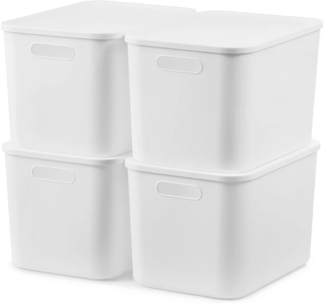 코멧 홈 심플한 리빙박스 팬트리 정리함 L, 1단, 화이트 - 쿠팡