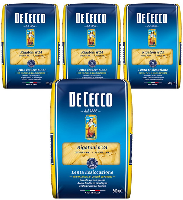 데체코 리가토니, 500g, 4개