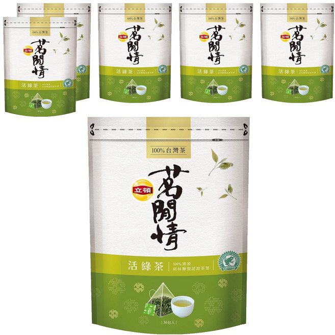 Lipton 立頓 茗閒情 活綠茶, 2.5g, 36包, 6袋