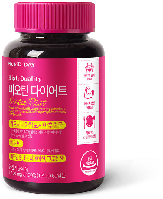 Nutri D-DAY 生物素&藤黃果萃取美體錠, 120顆, 1罐