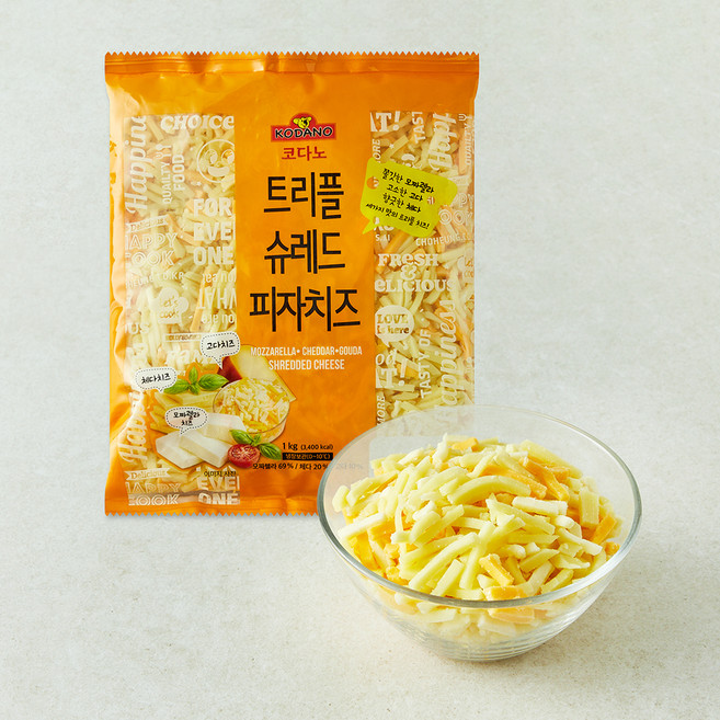 코다노 트리플 슈레드 피자치즈, 1kg, 1개입, 1개