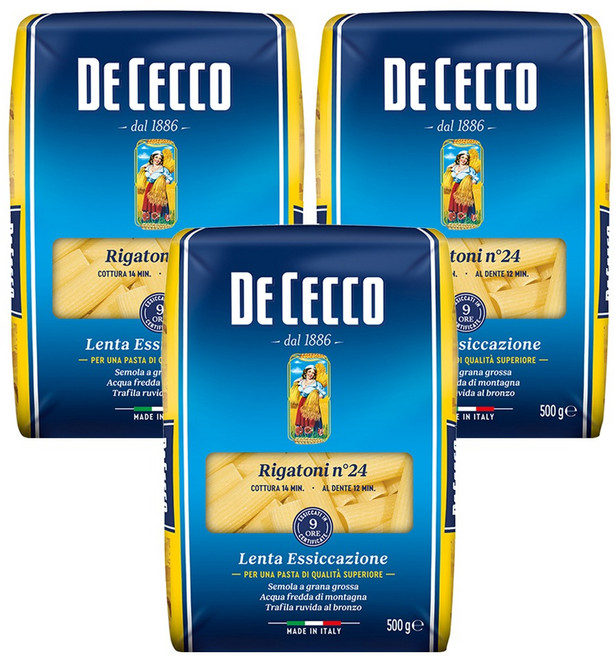 데체코 리가토니, 500g, 3개