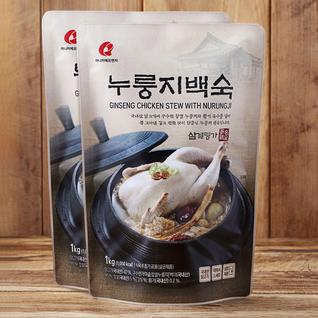 마니커에프앤지 누룽지 백숙 냉장, 1kg, 2개