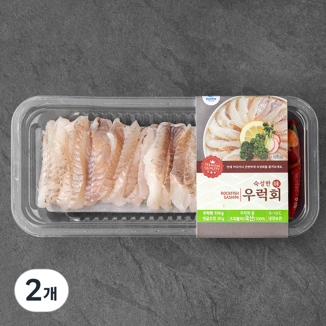 숙성 우럭회, 150g, 2개