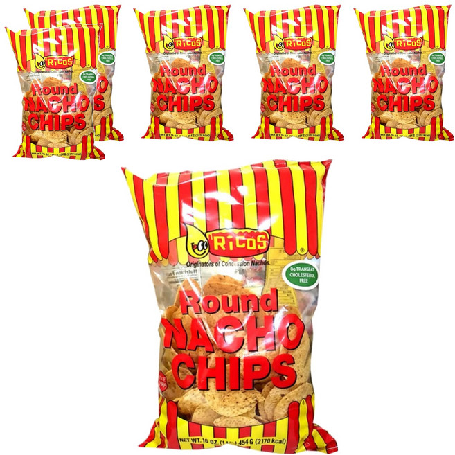 리코스 라운드 나쵸 칩, 454g, 6개
