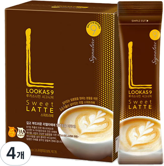 루카스나인 스위트 라떼 커피믹스, 16.7g, 30개입, 4개