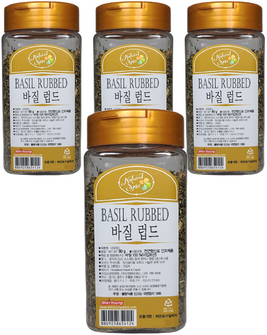 내츄럴스파이스 바질럽드, 80g, 4개