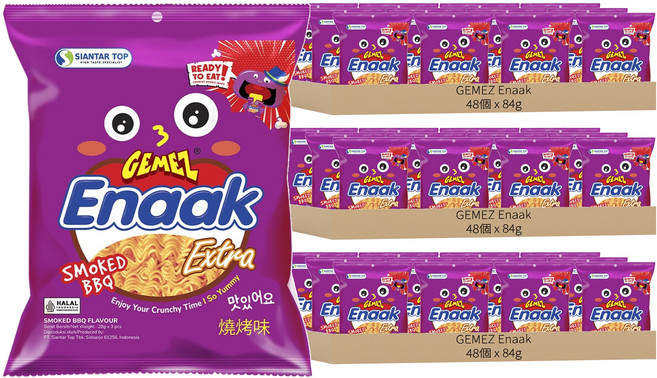 GEMEZ Enaak 韓式小雞麵 燒烤味, 144個, 84g
