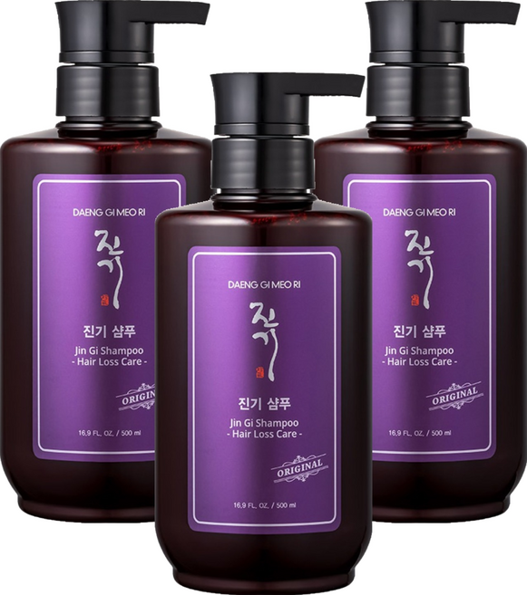 댕기머리 진기 샴푸, 500ml, 3개