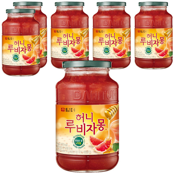 담터 허니 루비자몽, 1kg, 1개입, 6개