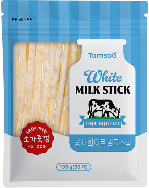 탐사 강아지 화이트 밀크스틱 50p, 135g, 1개, 우유맛