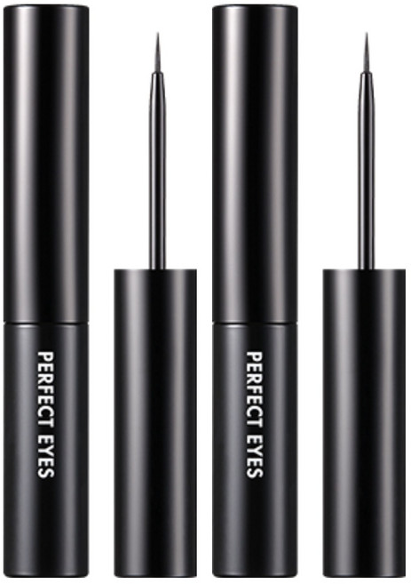 TONYMOLY Perfect Eyes 超防水眼線液筆, 1號 超級黑, 2個