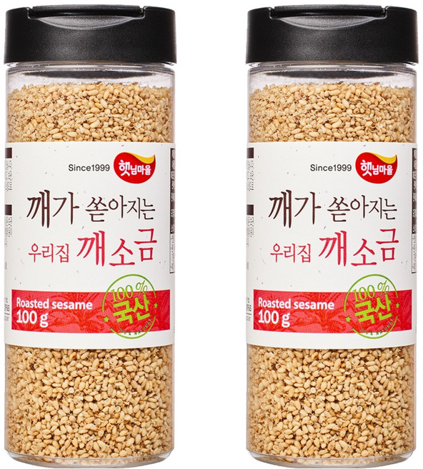 햇님마을 국산 100% 깨가 쏟아지는 우리집 깨소금, 100g, 2개