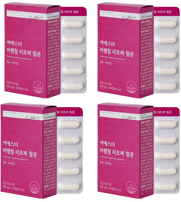 에스더포뮬러 여에스더 비헴철 리포퍼 철분 15g, 4개, 30정