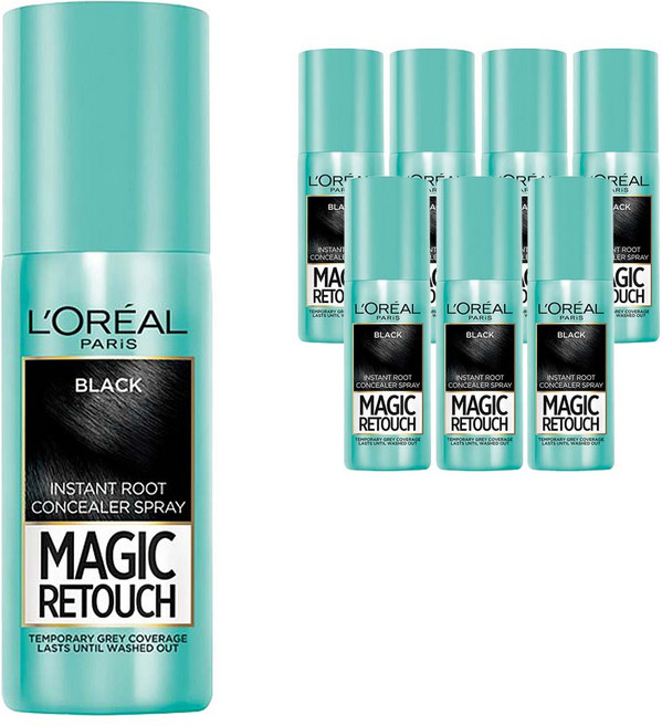 로레알파리 매직 리터치 헤어스프레이 75 ml, 블랙, 8개
