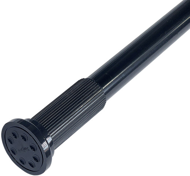 썬데코 22mm 이중 스프링 압축식 커튼봉, 블랙