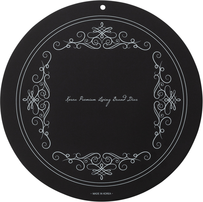 디아르 시그니쳐 내열 실리콘 인덕션 냄비받침 L, 블랙, 1개