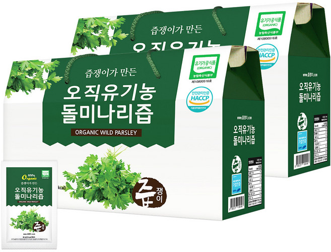즙쟁이 오직유기농 돌미나리즙, 60개, 80ml