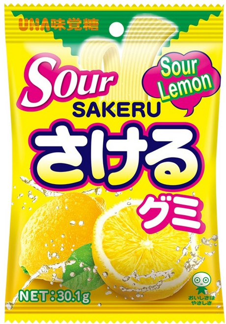 유하미카쿠토 찢어먹는 레몬맛 사케루 구미 사우어, 30.1g, 1개