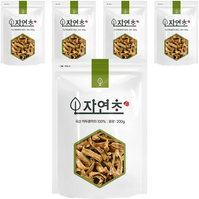 자연초 볶은 작두콩차, 200g, 5개, 1개입