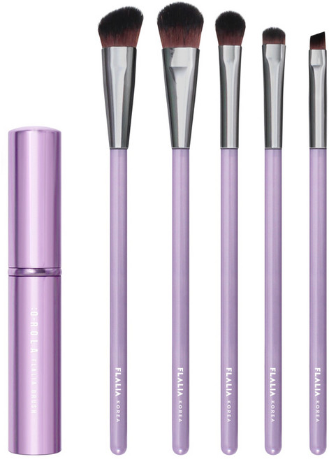 플라리아 오로라 메이크업 브러쉬 5종 + 틴케이스 세트, 1개