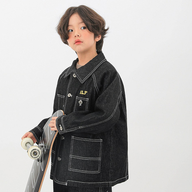 베리클로젯 주니어 남아용 로이 트러커 데님 면 오버핏 자켓