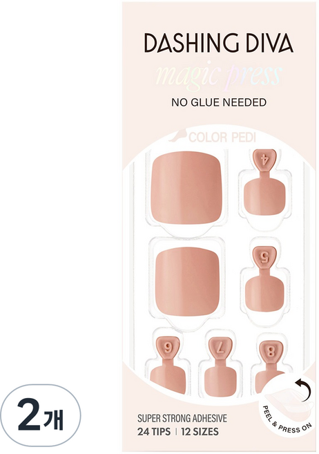 데싱디바 매직프레스 패디팁, 스페셜 핑크, 2개