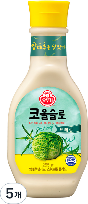 오뚜기 코울슬로드레싱, 255g, 5개