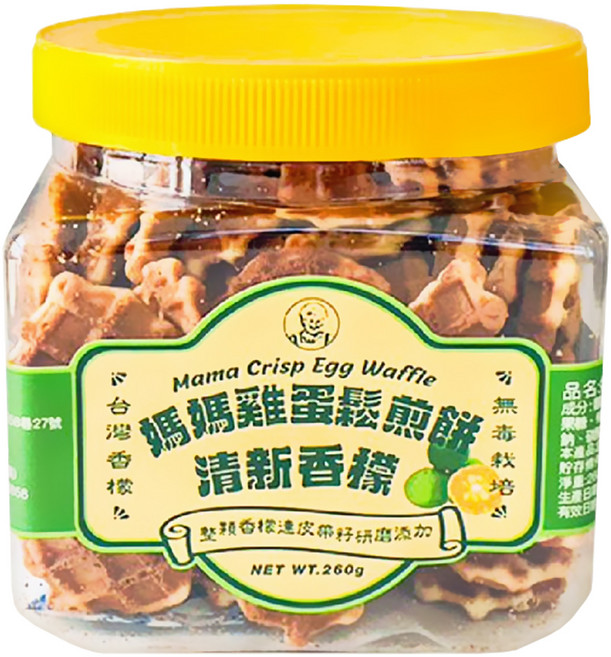 恩澤食品 媽媽雞蛋鬆煎餅 清新香檬, 260g, 1罐