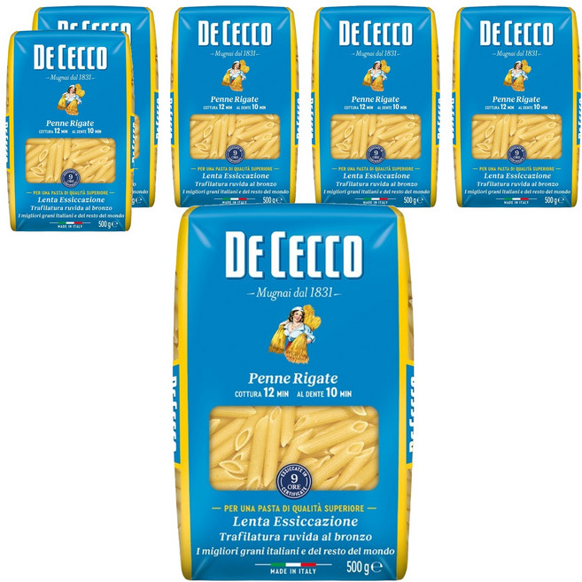 DE CECCO 得科 義大利麵 斜管麵 N.41, 500g, 6包