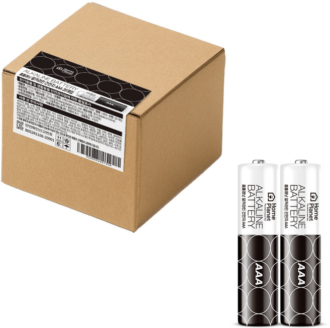 홈플래닛 알카라인 AAA건전지, 20개입, 1개