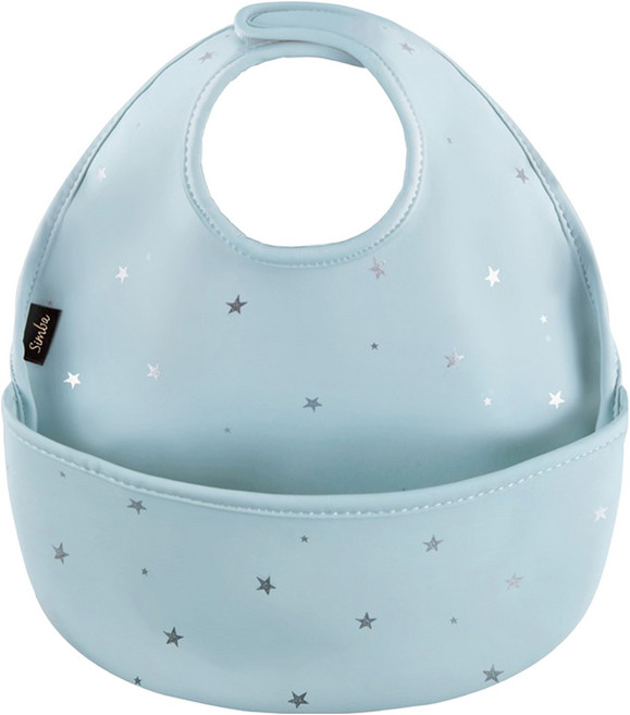 Simba 小獅王辛巴 好吃防水圍兜 33 x 26cm, 小島星球淺藍, 1個, 1件