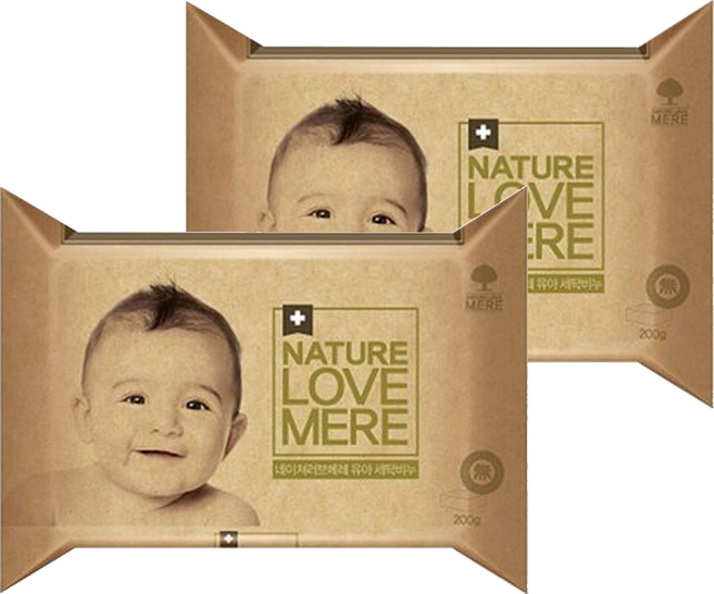 네이쳐러브메레 오리지널 유아 세탁비누, 2개, 200g