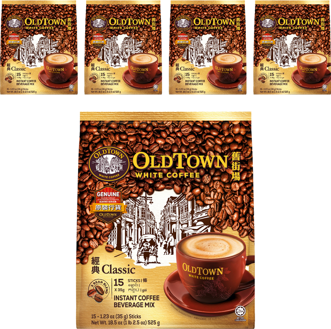 올드타운 화이트 커피 클래식 570g, 15개입, 5개, 35g