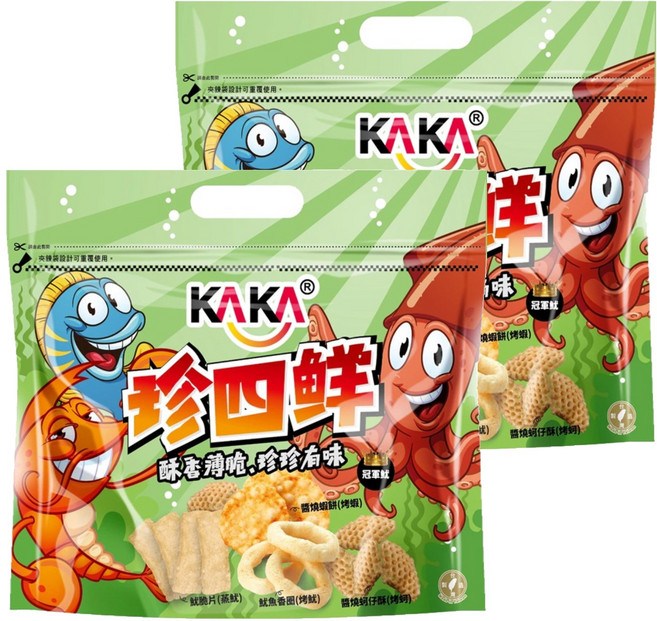 KAKA 卡卡 珍四鮮 冠軍魷, 120g, 2包
