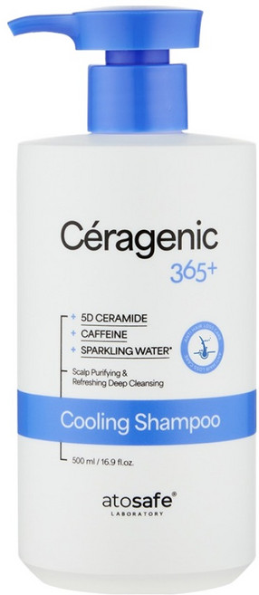 아토세이프 세라제닉 365플러스 스칼프 쿨링 샴푸, 1개, 500ml