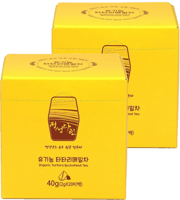 정성다린 유기농 타타리 메밀차 티백, 2g, 20개입, 2개