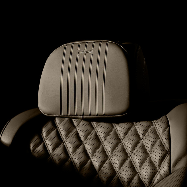 아임반 2열 차량용 목쿠션 H라인, 토피브라운, 1개