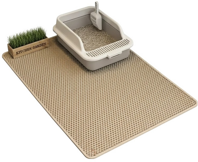 시크리치 고양이 사막화방지 모래매트, 카키, 1개